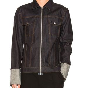 HELMUT LANG Men Denim Jeans Jacket Blue SMALL